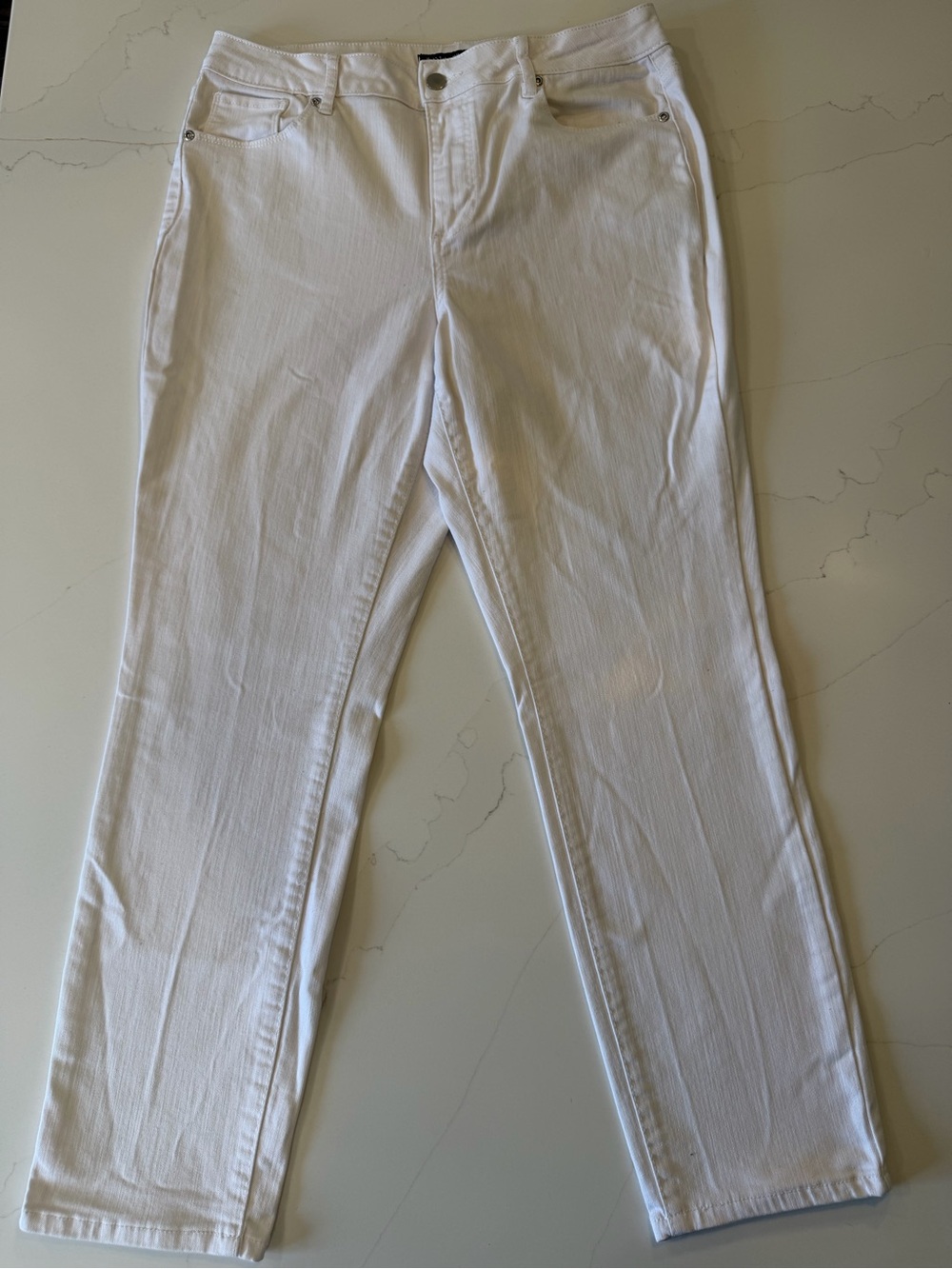 Boston Proper White Jeans- Stretch- Straight Leg